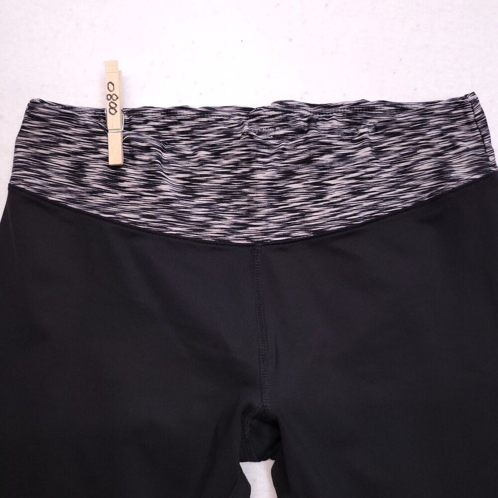 Calvin Klein Athletic Workout Running Pants Womens Size Large L Black White